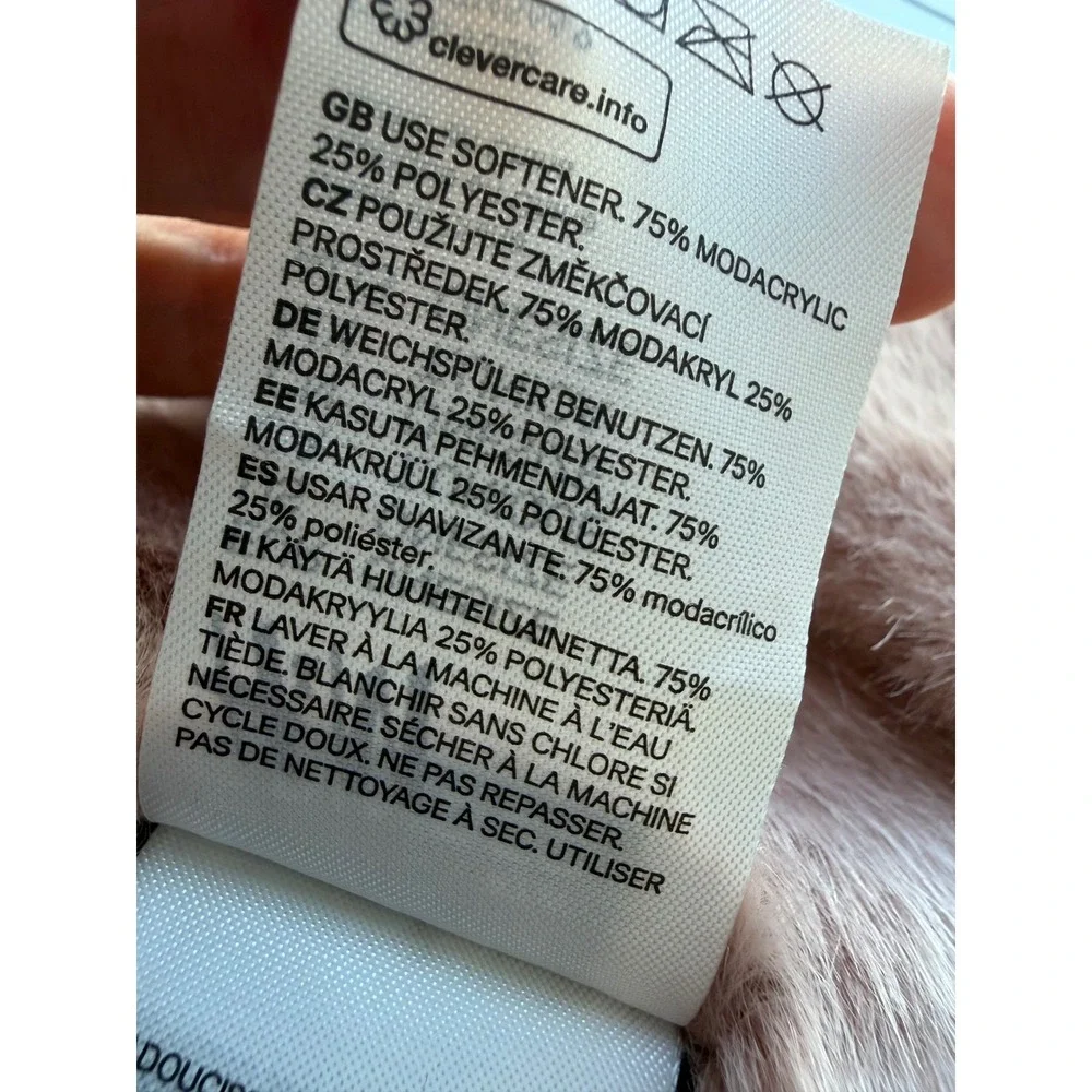 H&M Faux Fur Headband Ear‎ Warmer Dusty Rose Mauve One Size